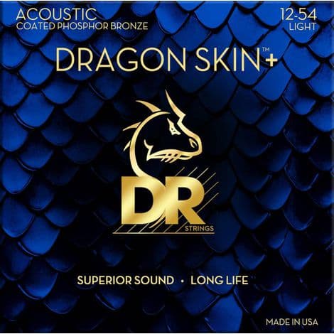 ESGOTADO - Encordoamento DR Strings Dragon Skin+ Violão Phosphor Bronze 12-54 Light