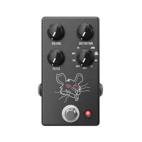 Pedal JHS PackRat Multi Distortion, 9 Modos Clássicos de Distorção Preto
