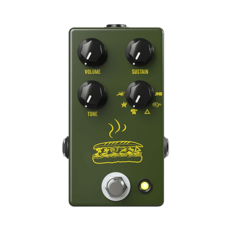 Pedal JHS Muffuletta Army Green Distortion e Fuzz Para Guitarra